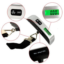 Load image into Gallery viewer, portable digital luggage scale silver 50kg | marketzone christchurch