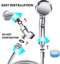 Load image into Gallery viewer, 3 in 1 multi mode high pressure shower head 360 degrees rotating head | marketzone christchurch