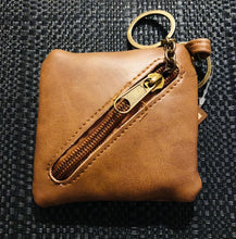 Load image into Gallery viewer, new zealand souvenir premium quality pu leather brown coin purse pouch with zipper | marketzone christchurch