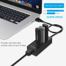 Load image into Gallery viewer, orico 3-port usb hub with rj45 10/100/1000 gigabit lan port network adapter black | marketzone christchurch