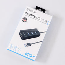 Load image into Gallery viewer, orico 3-port usb hub with rj45 10/100/1000 gigabit lan port network adapter black | marketzone christchurch