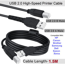 Load image into Gallery viewer, high-speed usb 2.0 a to b printer cable for hp canon brother epson xerox | marketzone christchurch