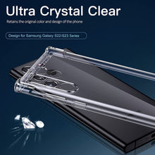 Load image into Gallery viewer, for samsung s22/s23 series premium soft clear tpu shockproof back cover with camera lens protector | marketzone christchurch
