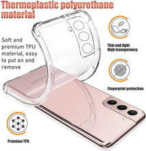 Load image into Gallery viewer, for samsung s22/s23 series premium soft clear tpu shockproof back cover with camera lens protector | marketzone christchurch