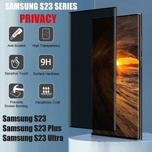Load image into Gallery viewer, for samsung galaxy s23 series anti-spy privacy tempered glass full coverage screen protector | marketzone christchurch