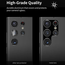 Load image into Gallery viewer, for samsung galaxy s23 series premium black aluminum back camera lens protector | marketzone christchurch