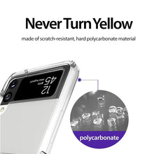 Load image into Gallery viewer, premium full coverage hard pc clear cover with hinge protection for samsung galaxy z flip 3/4 5g | marketzone christchurch