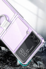 Load image into Gallery viewer, full protection clear case with ring holder for samsung z flip 4 5g | marketzone christchurch