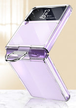 Load image into Gallery viewer, full protection clear case with ring holder for samsung z flip 4 5g | marketzone christchurch