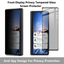 Load image into Gallery viewer, front privacy tempered glass screen protector samsung galaxy z fold 3 & 4 | marketzone christchurch