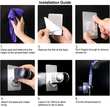 Load image into Gallery viewer, adjustable showerhead holder wall mounted strong adhesive | marketzone christchurch