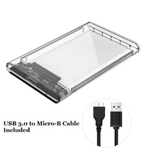 Load image into Gallery viewer, 2.5 inch hdd ssd fast speed usb 3.0 clear external enclosure | marketzone christchurch