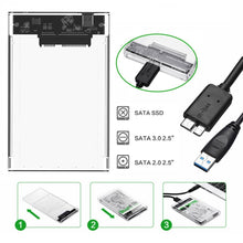 Load image into Gallery viewer, 2.5 inch hdd ssd fast speed usb 3.0 clear external enclosure | marketzone christchurch