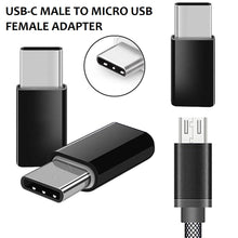 Load image into Gallery viewer, usb type-c male to micro-usb female port converter adapter | marketzone christchurch