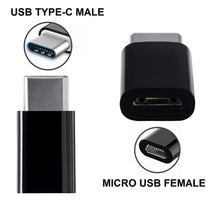 Load image into Gallery viewer, usb type-c male to micro-usb female port converter adapter | marketzone christchurch