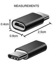 Load image into Gallery viewer, usb type-c male to micro-usb female port converter adapter | marketzone christchurch