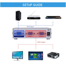 Load image into Gallery viewer, vga hd video splitter extender 1 input 2 output | marketzone christchurch