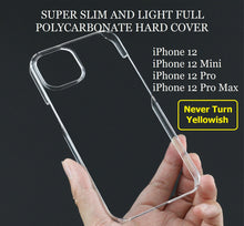 Load image into Gallery viewer, for iphone 12 series crystal clear hard polycarbonate back case cover | marketzone christchurch