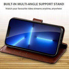 Load image into Gallery viewer, for apple iphone premium slim full protection pu leather flip wallet case with camera lens protection | marketzone christchurch