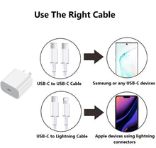 Load image into Gallery viewer, 20w fast charging usb type-c charger nz/au plug + usb-c to lightning cable set | marketzone christchurch
