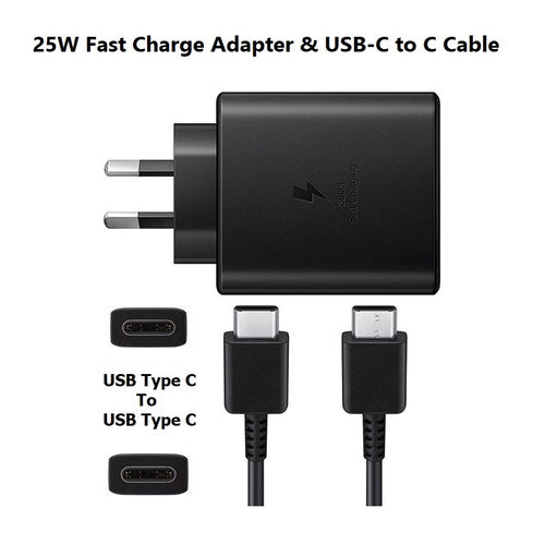 for samsung 25w usb type c fast charger + usb-c to c charging cable cord set | marketzone christchurch