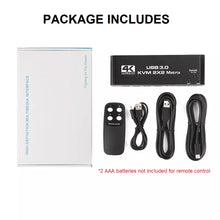 Load image into Gallery viewer, 2x2 hdmi kvm switch dual monitor extended display | marketzone christchurch
