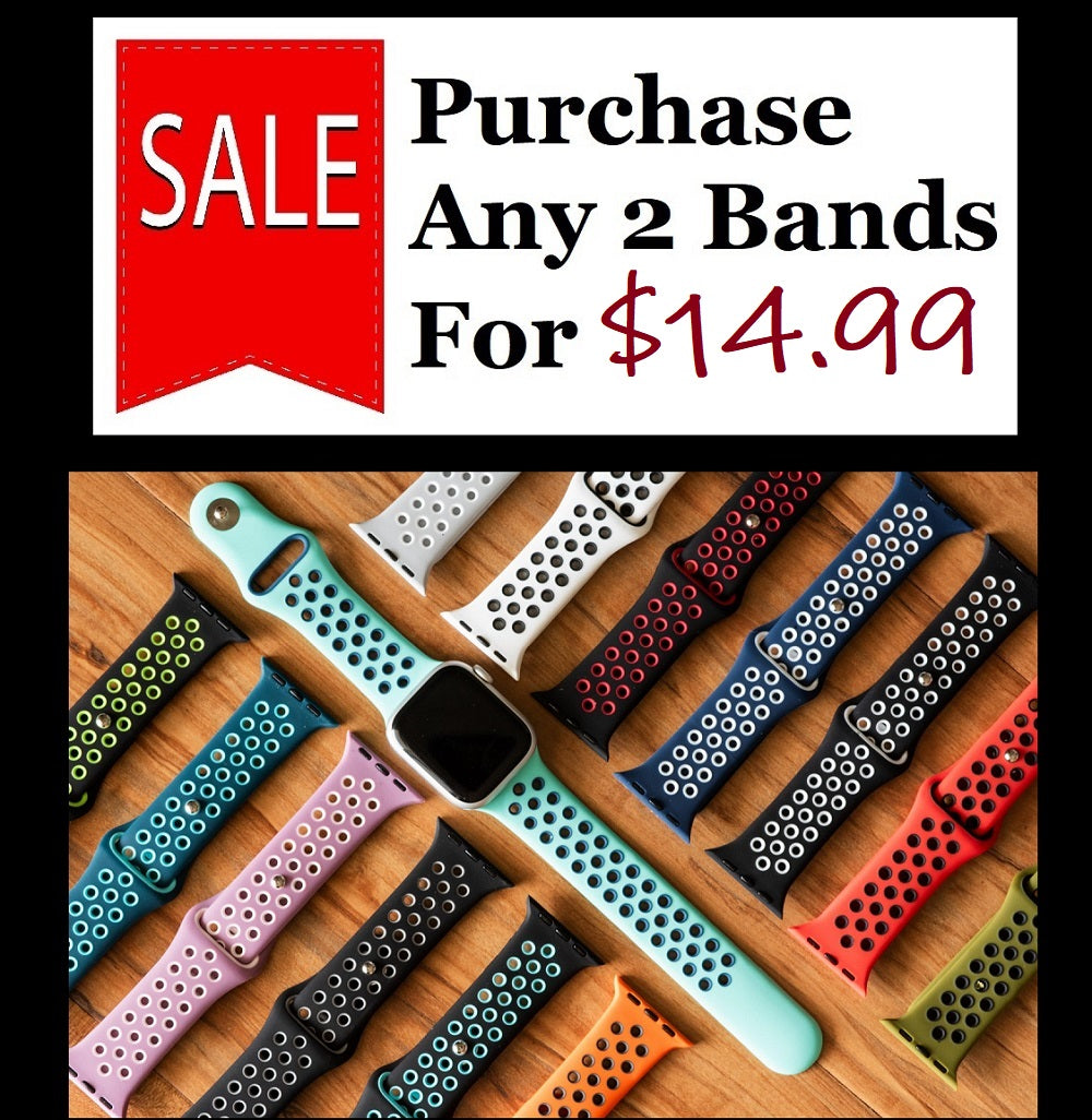 apple watch breathable silicone straps bands combo deal | marketzone christchurch