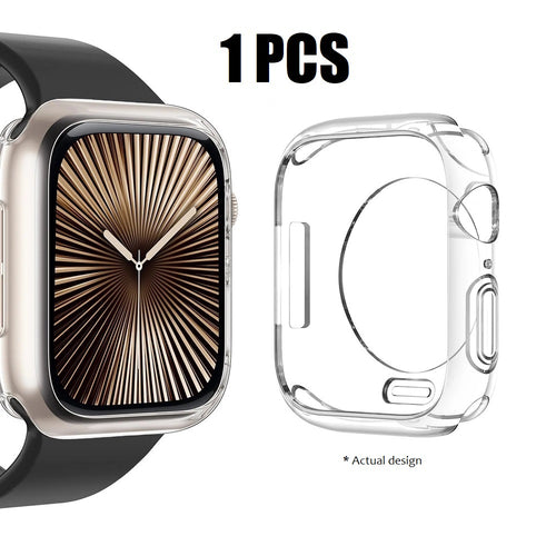 apple watch series 10 clear half bumper case cover for 42mm 46mm | marketzone christchurch