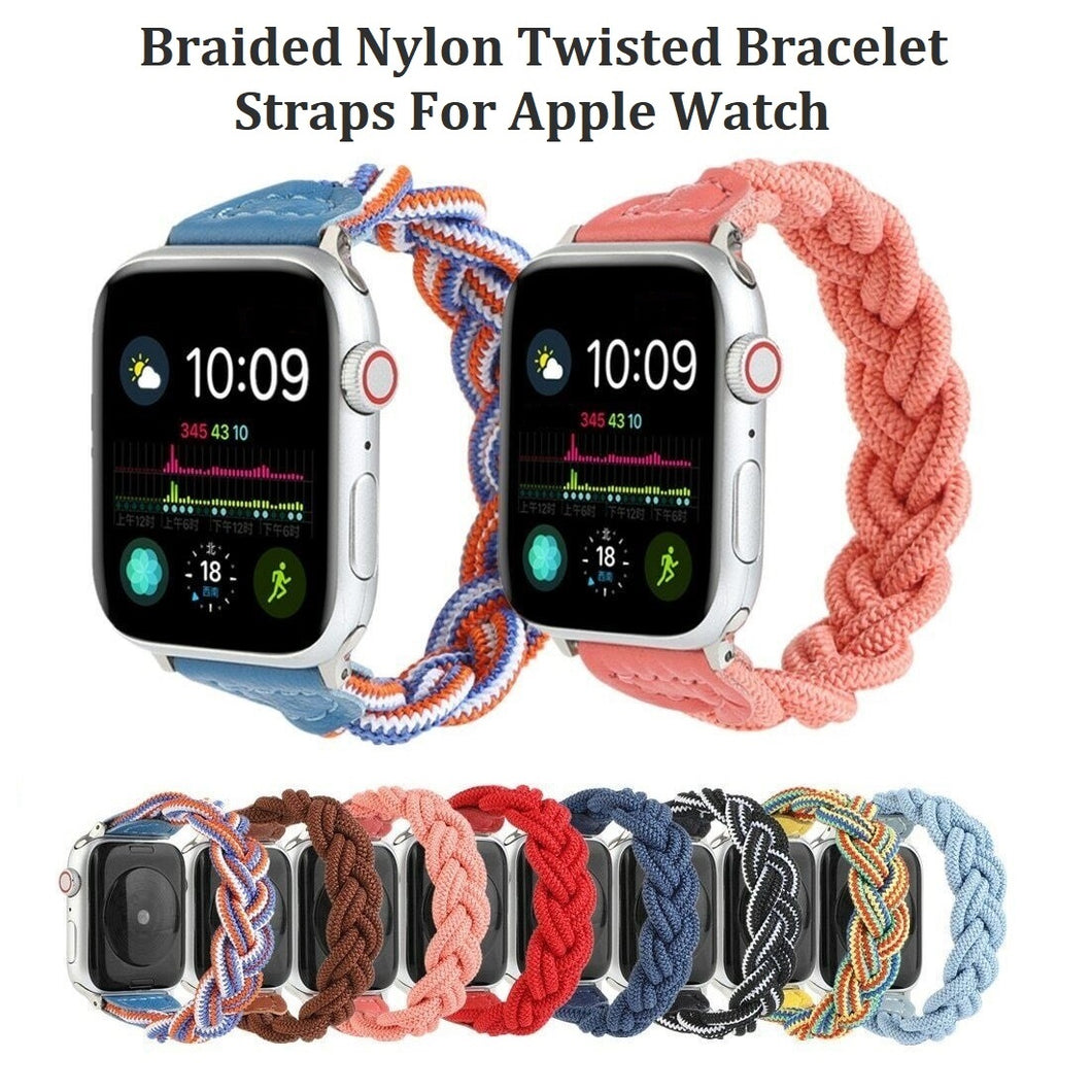 nylon woven braided twisted bracelet solo loop bands straps for apple watch | marketzone christchurch