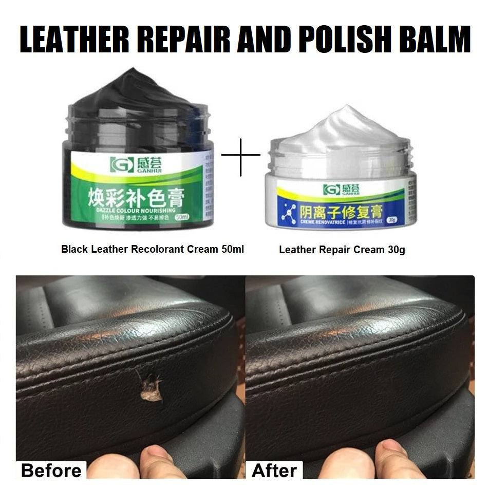 leather repair cream kit set polish restore leather car seat couch sofa shoes | marketzone christchurch