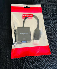 Load image into Gallery viewer, displayport large dp male to vga female converter adapter 1080p full hd (black) | marketzone christchurch
