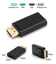 Load image into Gallery viewer, displayport large dp male to hdmi female display port adapter converter 1080p (black) | marketzone christchurch
