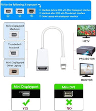 Load image into Gallery viewer, for apple macbook imac mini displayport thunderbolt to hdmi video port adapter converter | marketzone christchurch
