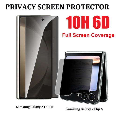 samsung galaxy z flip 6 fold 6 front led 10h 6d privacy screen protector | marketzone christchurch
