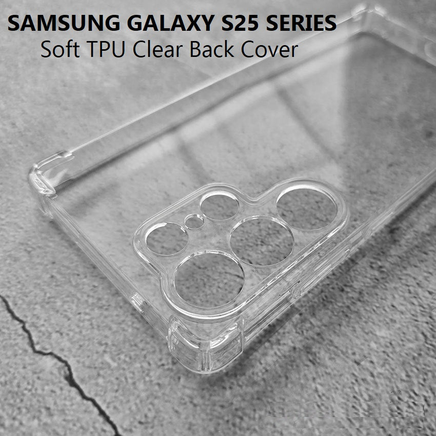 samsung s25 series soft tpu clear phone protection back cover case | marketzone christchurch