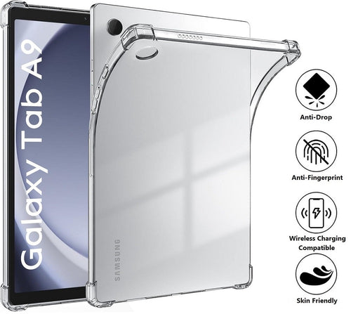 for samsung galaxy tab a9 & a9 plus premium soft silicone tpu clear shockproof back cover | marketzone christchurch