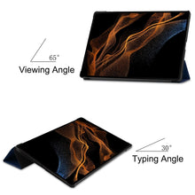 Load image into Gallery viewer, for samsung galaxy tab s9 fe / s9 fe+ premium pu leather full protection magnetic smart cover | marketzone christchurch
