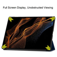 Load image into Gallery viewer, for samsung galaxy tab s9 fe / s9 fe+ premium pu leather full protection magnetic smart cover | marketzone christchurch
