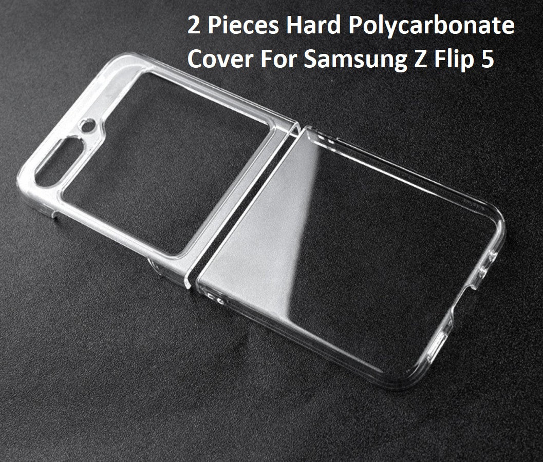 for samsung galaxy z flip 5 5g crystal clear hard polycarbonate body cover | marketzone christchurch