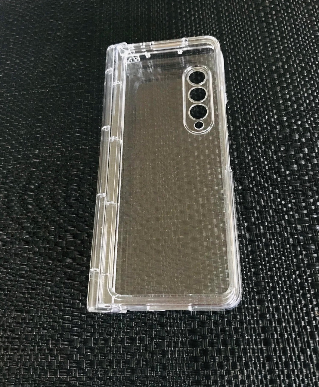 for samsung z fold 3 5g 360 coverage hinge protection and camera lens protector clear hard polycarbonate cover | marketzone christchurch