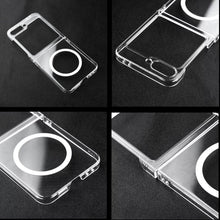 Load image into Gallery viewer, samsung z flip 6 magsafe compatible magnetic pc clear case | marketzone christchurch
