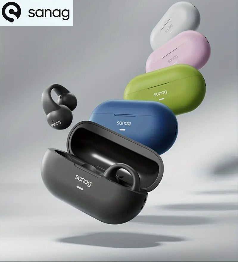 sanag z36s pro open ear wireless bluetooth 5.3 ipx5 waterproof good bass clip on earbuds earphones | marketzone christchurch