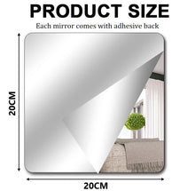 Load image into Gallery viewer, self adhesive shatterproof acrylic square mirror 20x20cm 2mm thickness | marketzone christchurch
