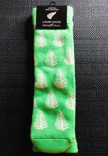 Load image into Gallery viewer, free size adult nz silver fern green new zealand souvenir feet warmer soft socks | marketzone christchurch
