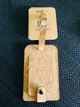 Load image into Gallery viewer, silver fern new zealand luggage tag cork oak material with back contact card nz souvenir | marketzone christchurch
