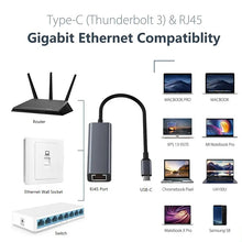 Load image into Gallery viewer, usb type-c to rj45 10/100/1000 gigabit ethernet internet network lan adapter | marketzone christchurch
