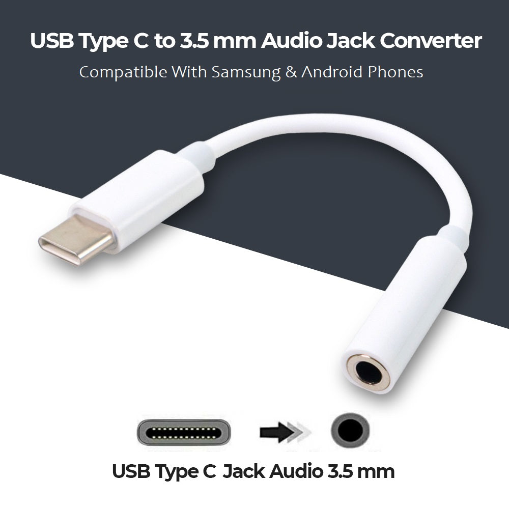 for samsung & android phones usb type-c to 3.5mm headphone jack adapter connector converter | marketzone christchurch