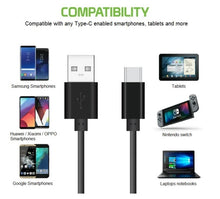 Load image into Gallery viewer, usb a to usb type-c fast charging data sync cable cord 1.2m / 2m | marketzone christchurch
