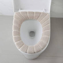 Load image into Gallery viewer, winter warm soft fabric bathroom toilet seat covers | marketzone christchurch
