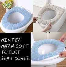 Load image into Gallery viewer, winter warm soft fabric bathroom toilet seat covers | marketzone christchurch
